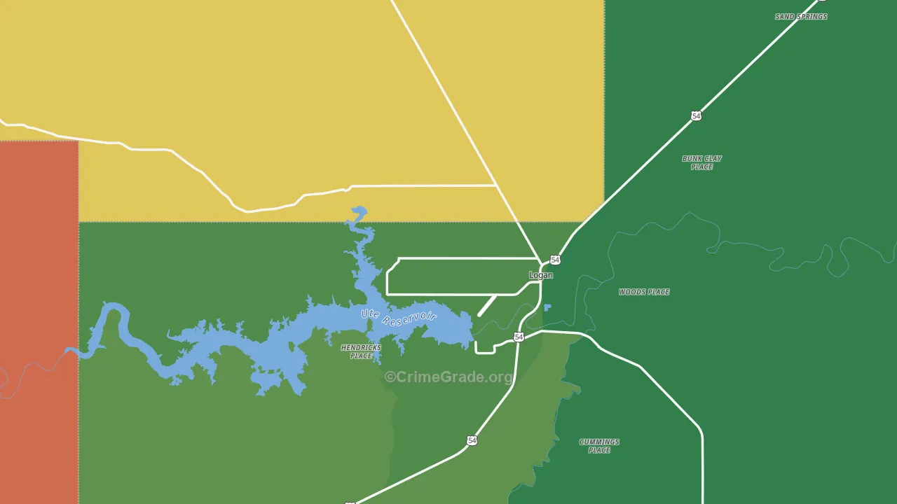 88426, NM Map of Vehicle Theft Rates