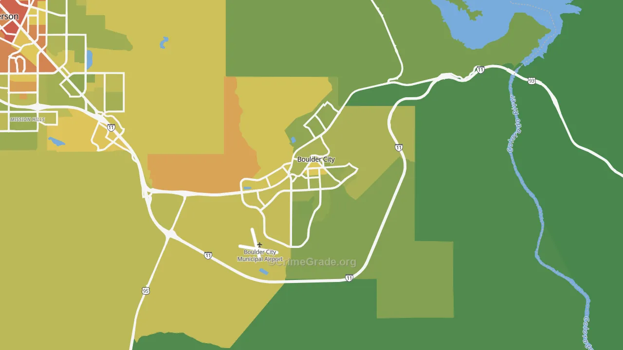 89005, NV Map of Vehicle Theft Rates