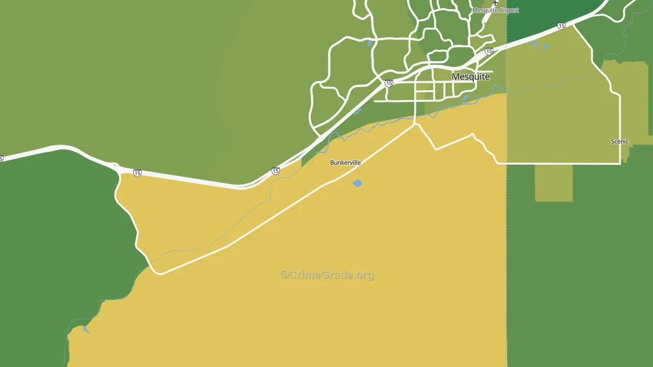 89007, NV Map of Vehicle Theft Rates