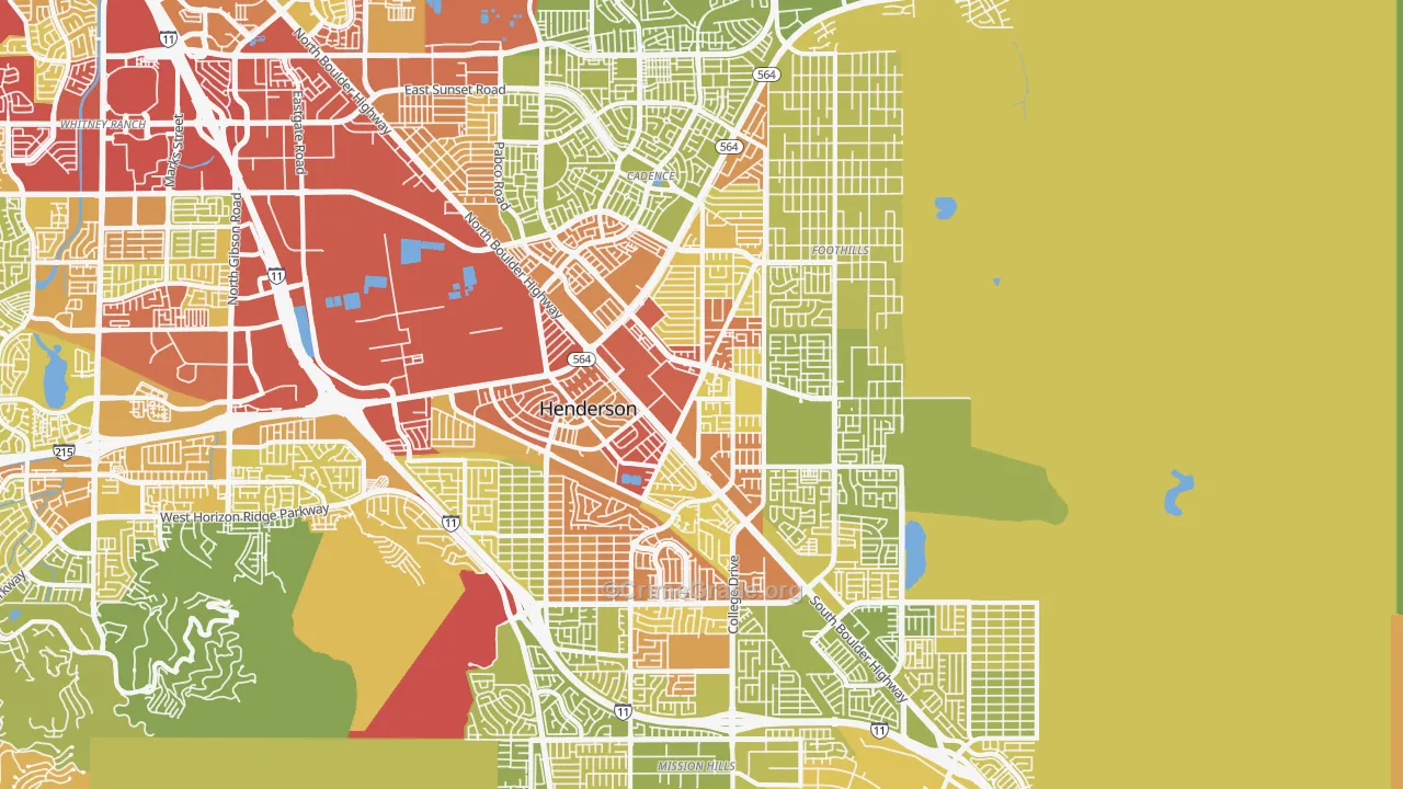 89015, NV Map of Vehicle Theft Rates
