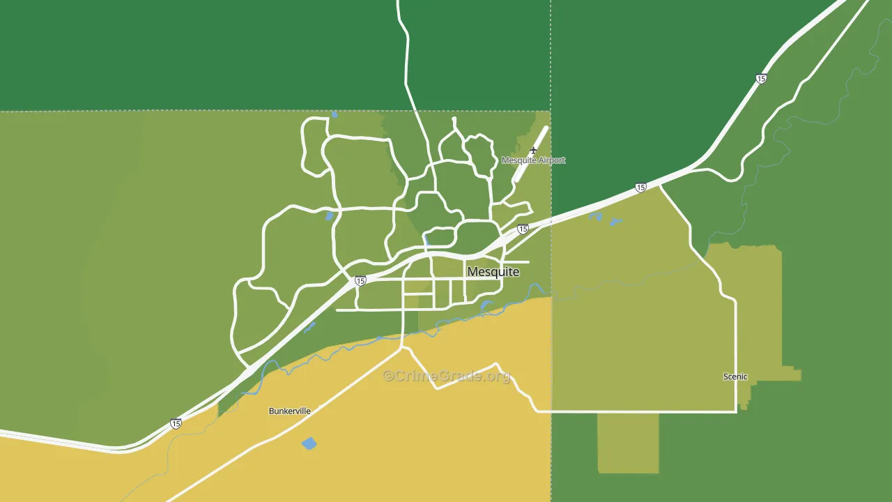 89027, NV Map of Vehicle Theft Rates