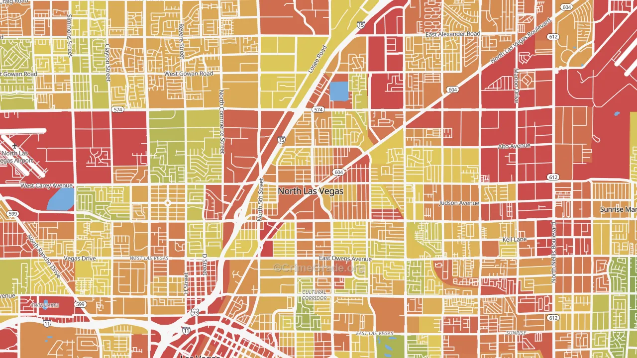 89030, NV Map of Vehicle Theft Rates