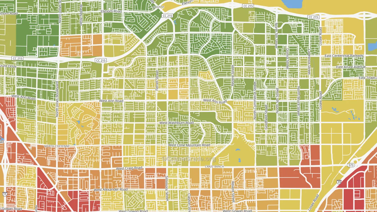 89031, NV Map of Vehicle Theft Rates