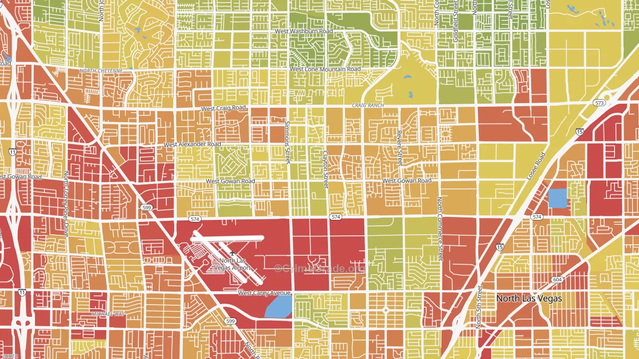 89032, NV Map of Vehicle Theft Rates