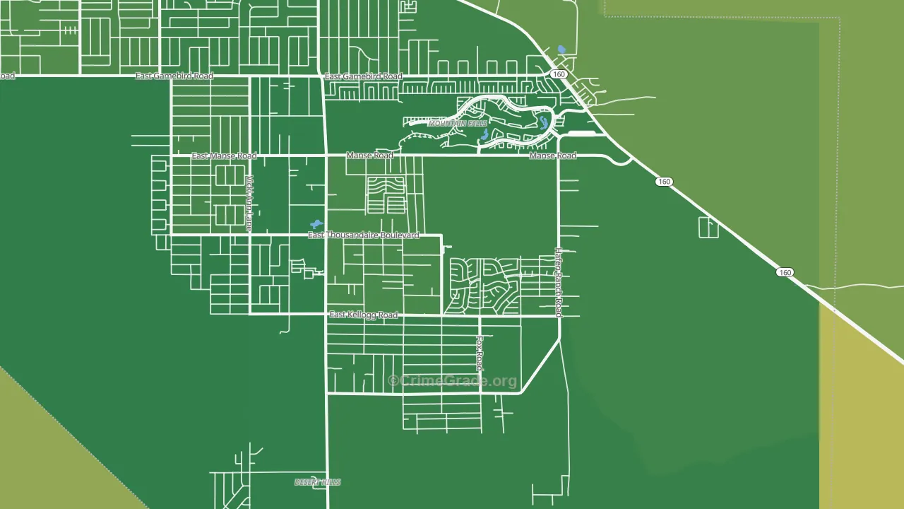 89061, NV Map of Vehicle Theft Rates