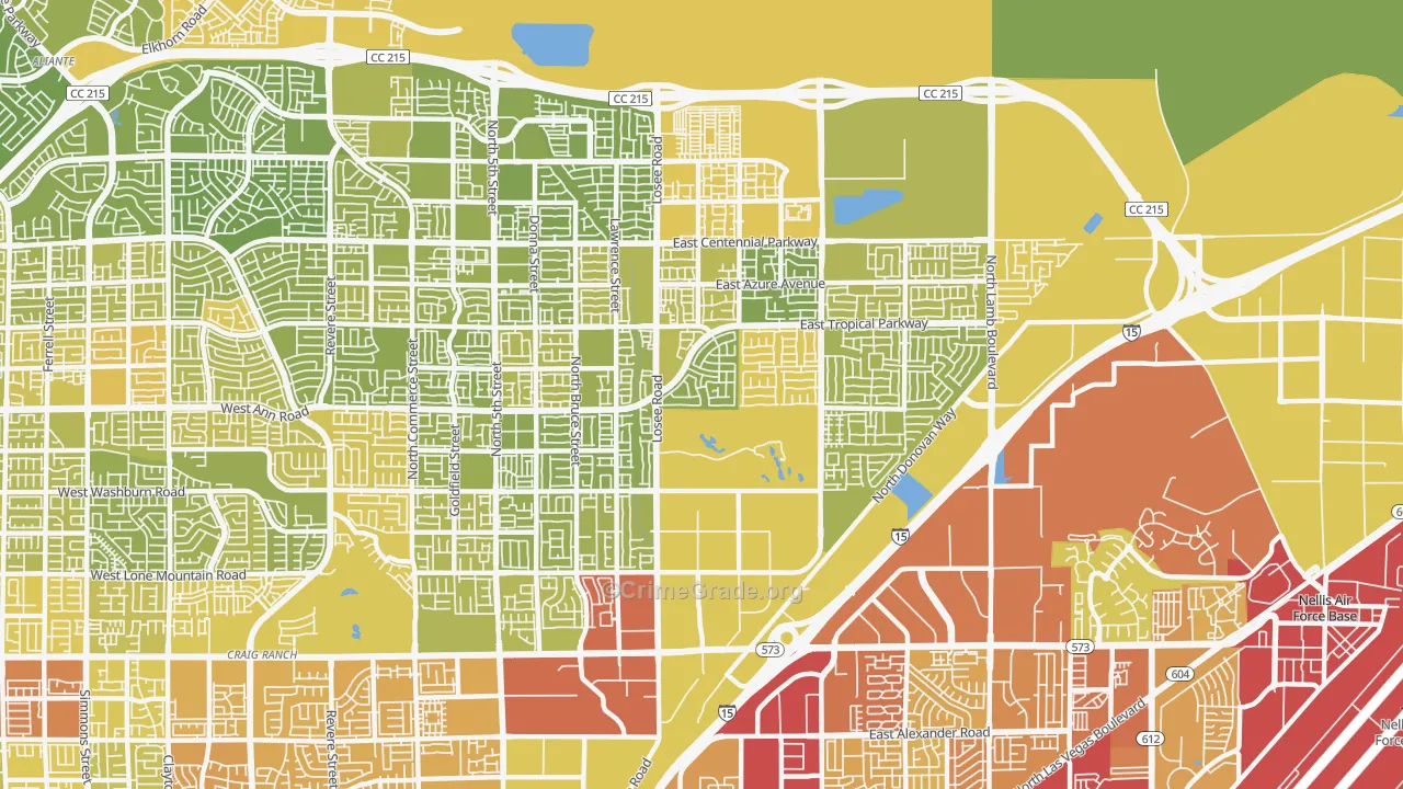 89081, NV Map of Vehicle Theft Rates