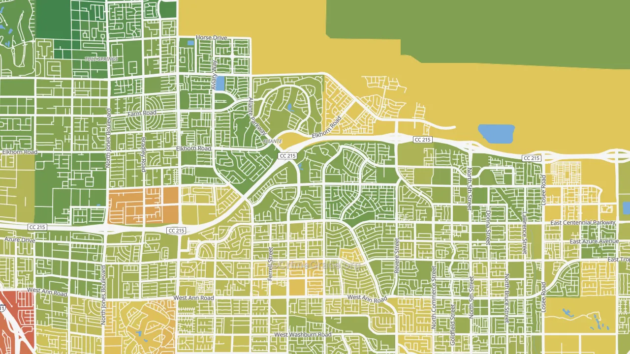 89084, NV Map of Vehicle Theft Rates