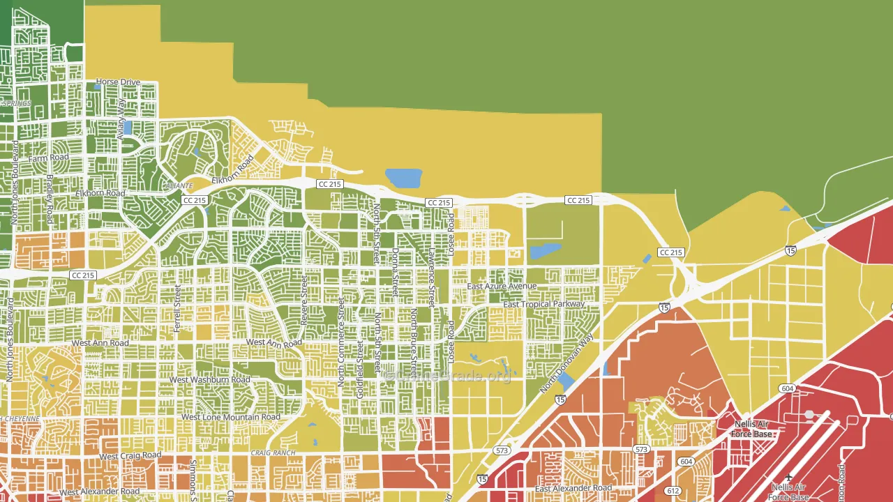 89086, NV Map of Vehicle Theft Rates