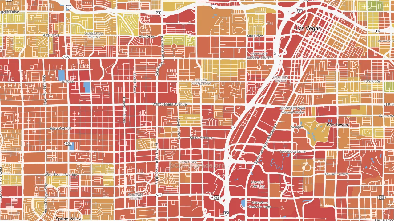 89102, NV Map of Vehicle Theft Rates