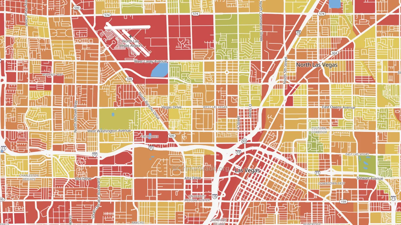 89106, NV Map of Vehicle Theft Rates