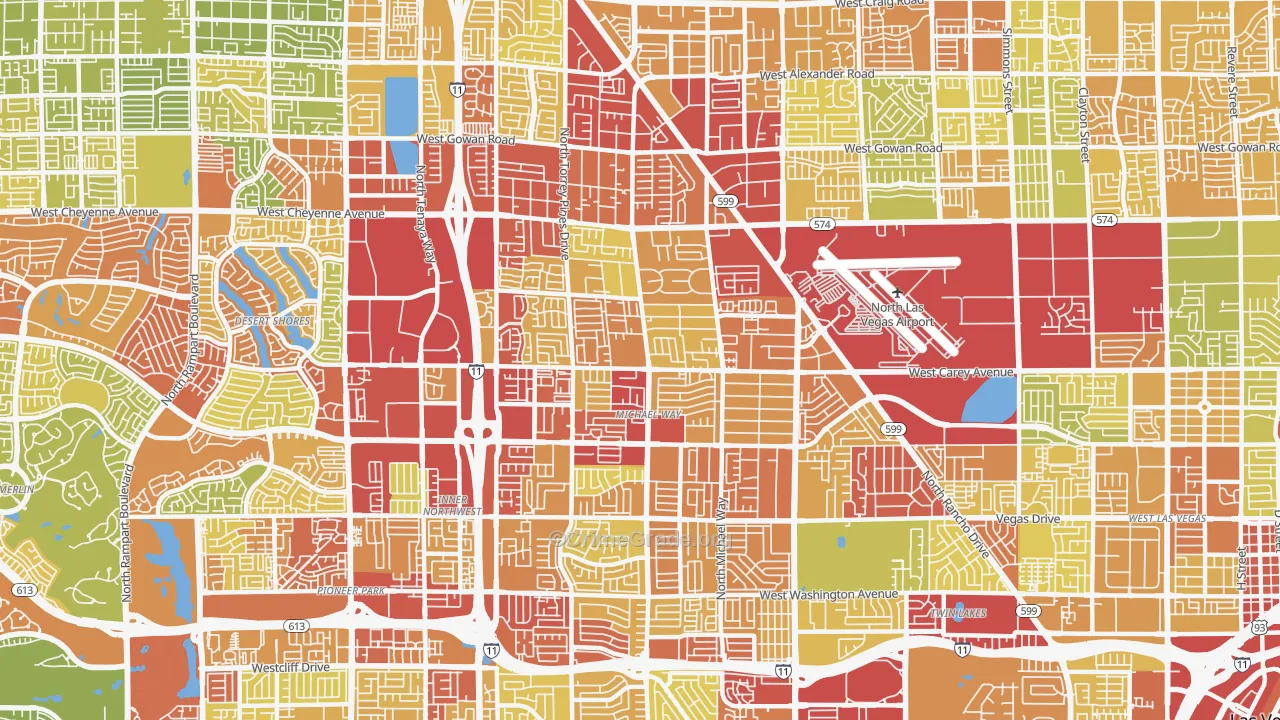 89108, NV Map of Vehicle Theft Rates