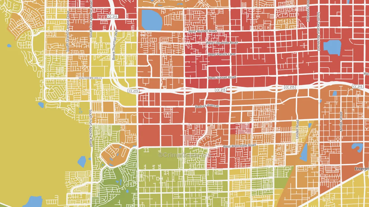 89113, NV Map of Vehicle Theft Rates