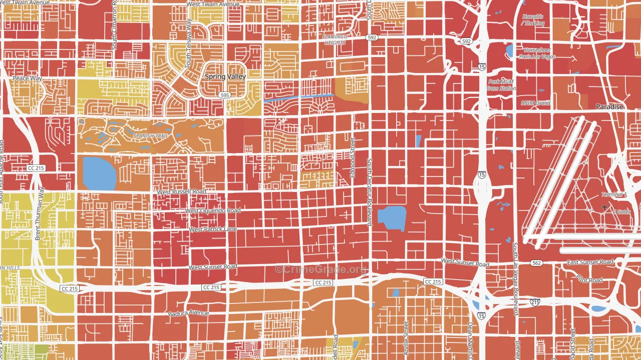 89118, NV Map of Vehicle Theft Rates