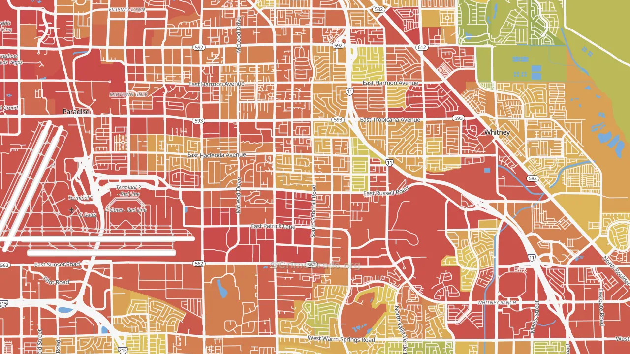 89120, NV Map of Vehicle Theft Rates