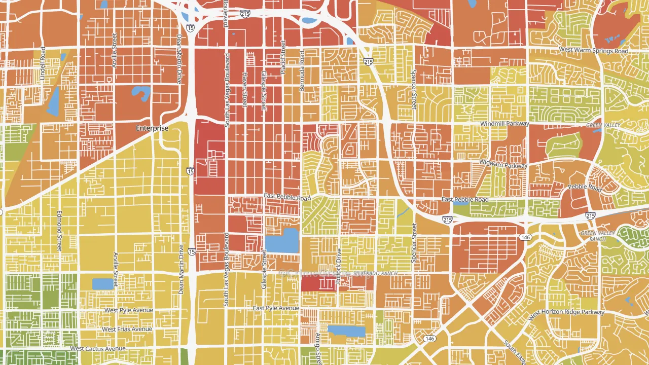 89123, NV Map of Vehicle Theft Rates