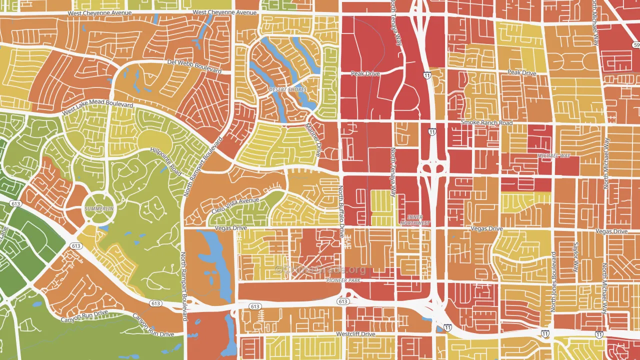 89128, NV Map of Vehicle Theft Rates