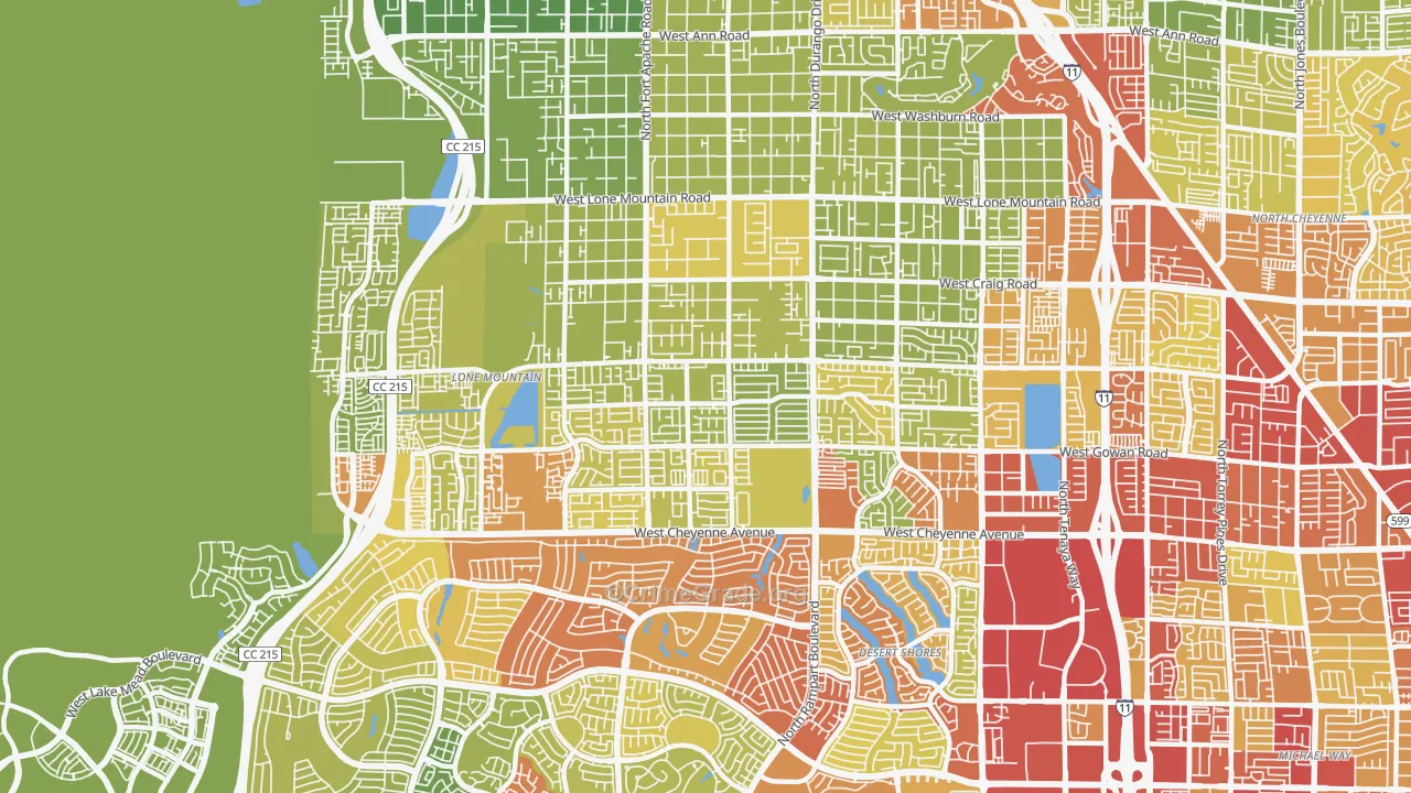 89129, NV Map of Vehicle Theft Rates