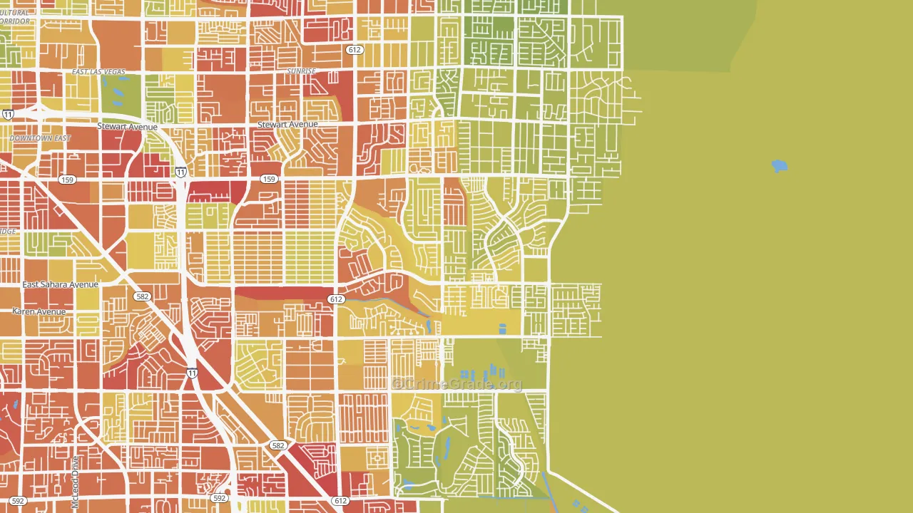 89142, NV Map of Vehicle Theft Rates