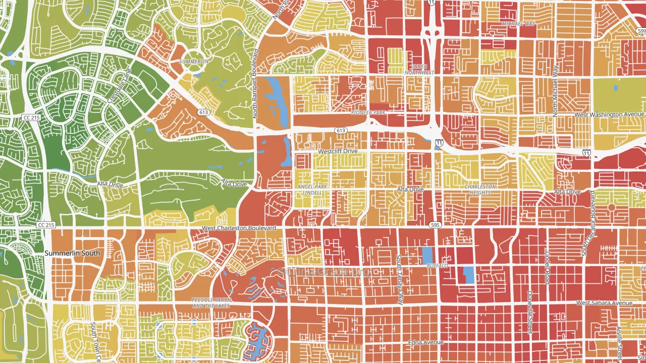 89145, NV Map of Vehicle Theft Rates