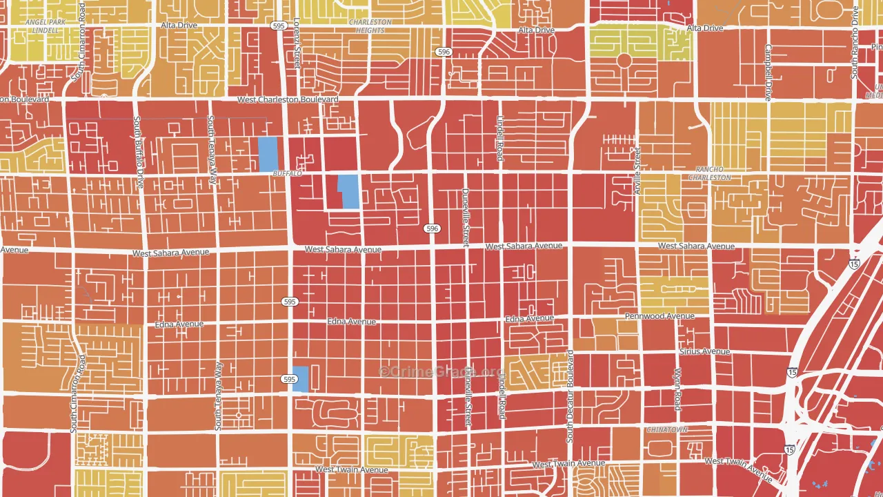 89146, NV Map of Vehicle Theft Rates