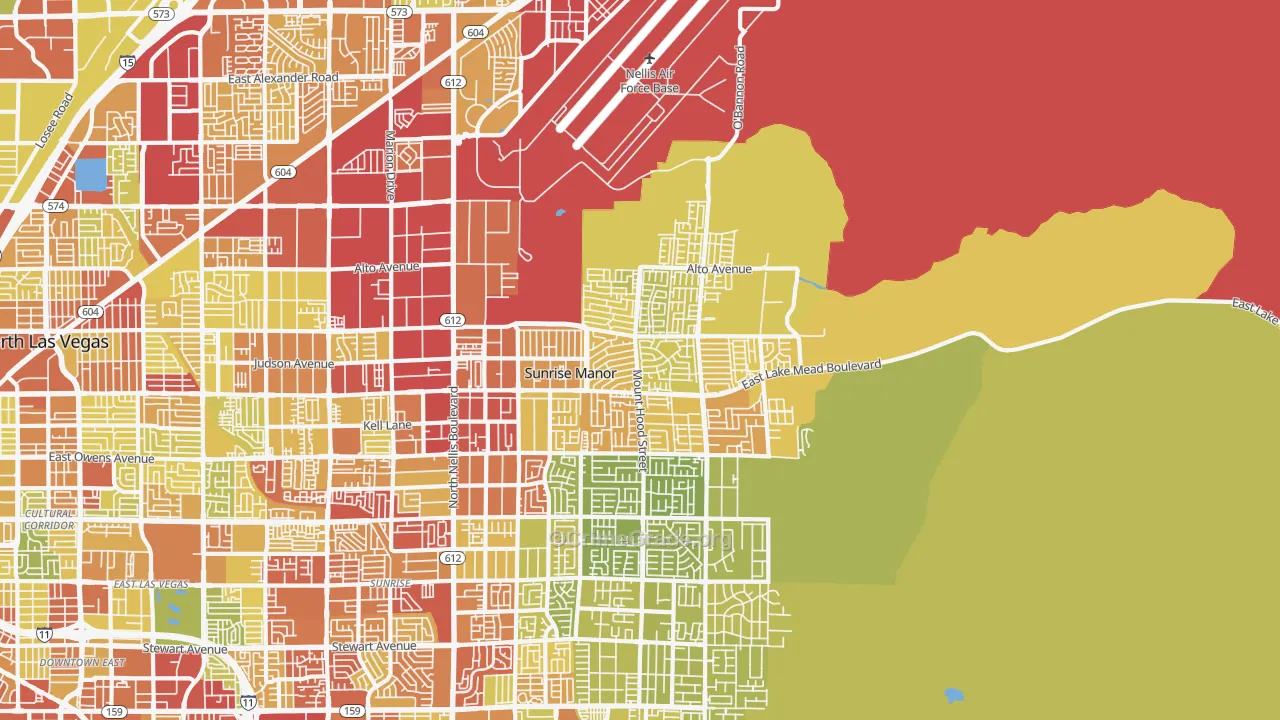 89156, NV Map of Vehicle Theft Rates