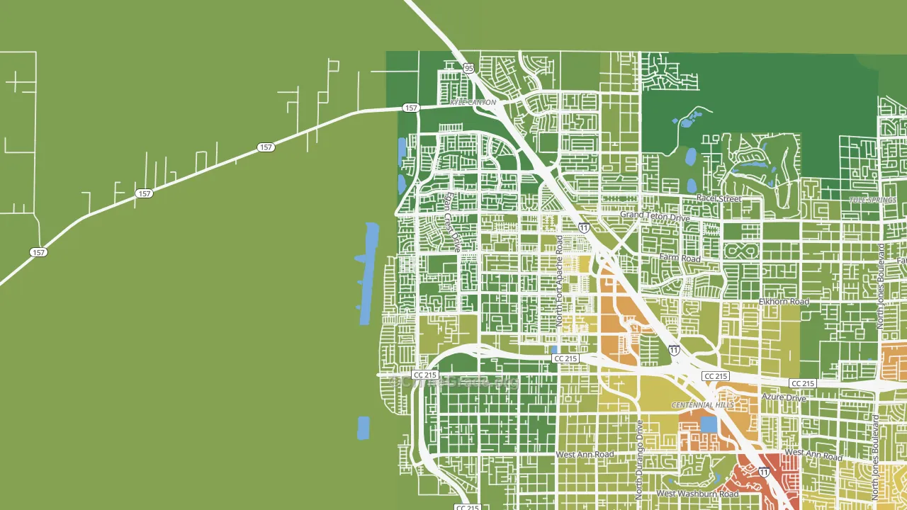 89166, NV Map of Vehicle Theft Rates