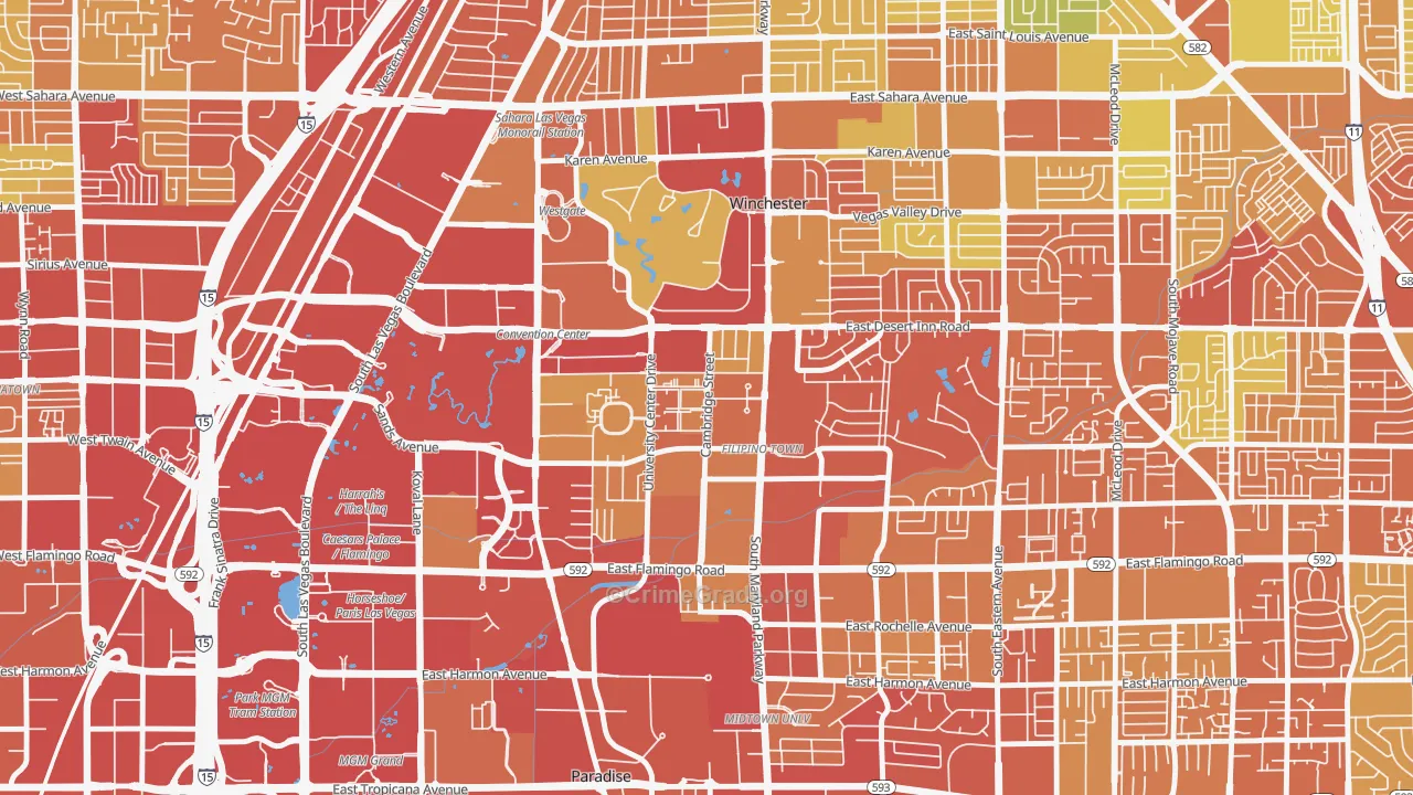 89169, NV Map of Vehicle Theft Rates