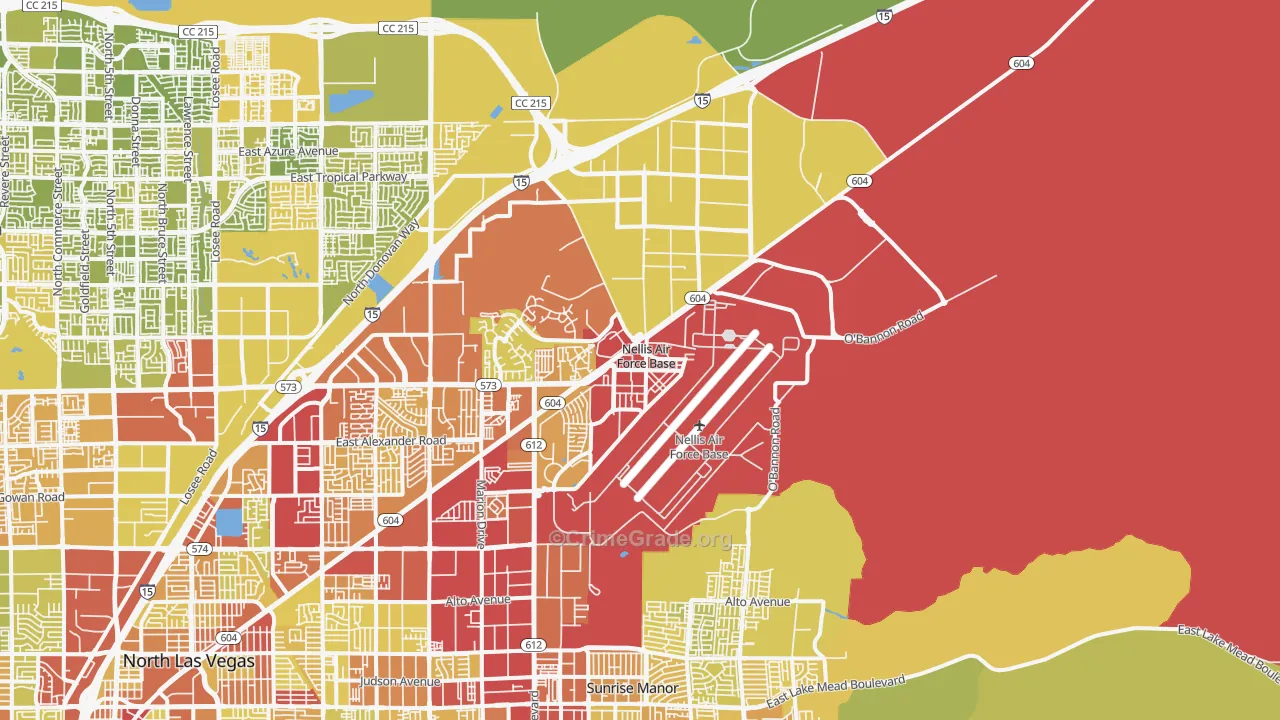 89191, NV Map of Vehicle Theft Rates