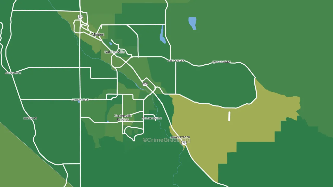 89410, NV Map of Vehicle Theft Rates