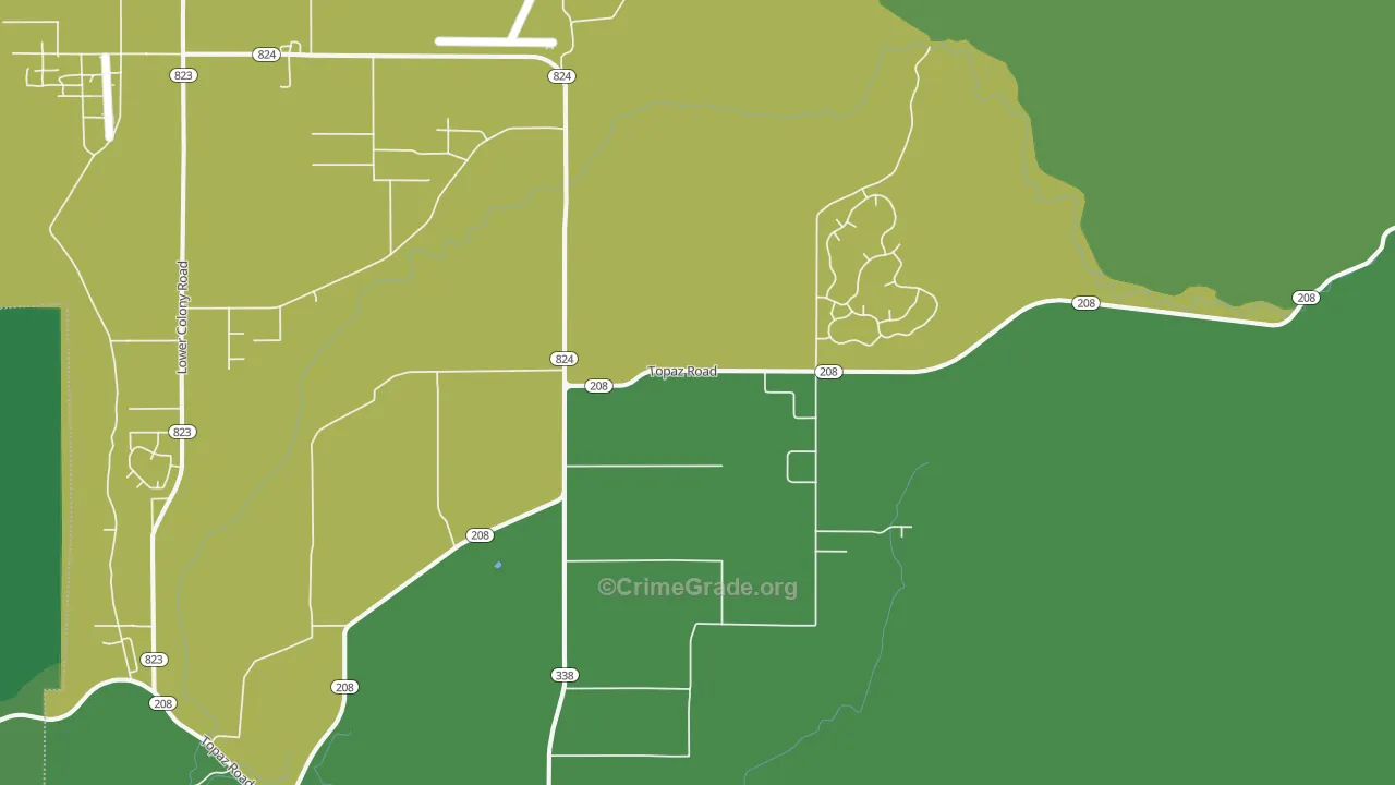 89430, NV Map of Vehicle Theft Rates