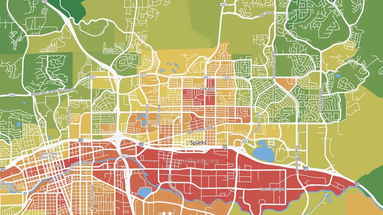 89431, NV Map of Vehicle Theft Rates