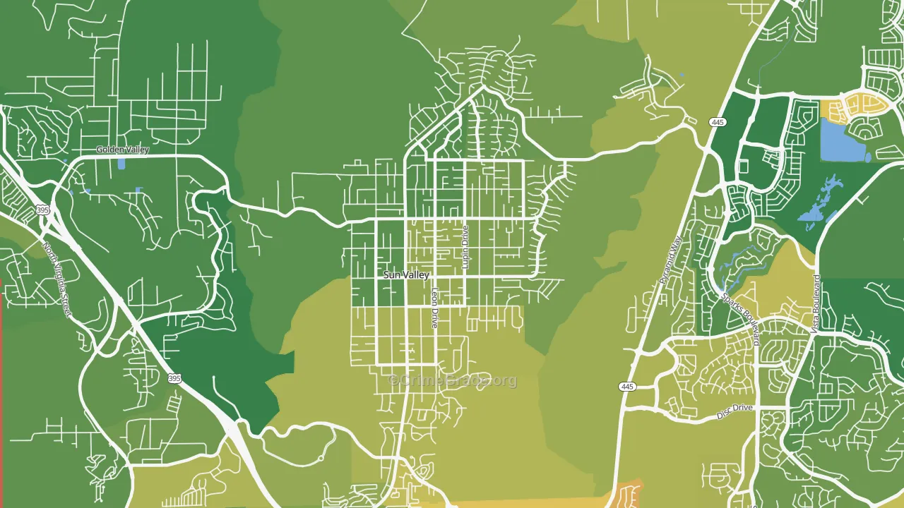 89433, NV Map of Vehicle Theft Rates
