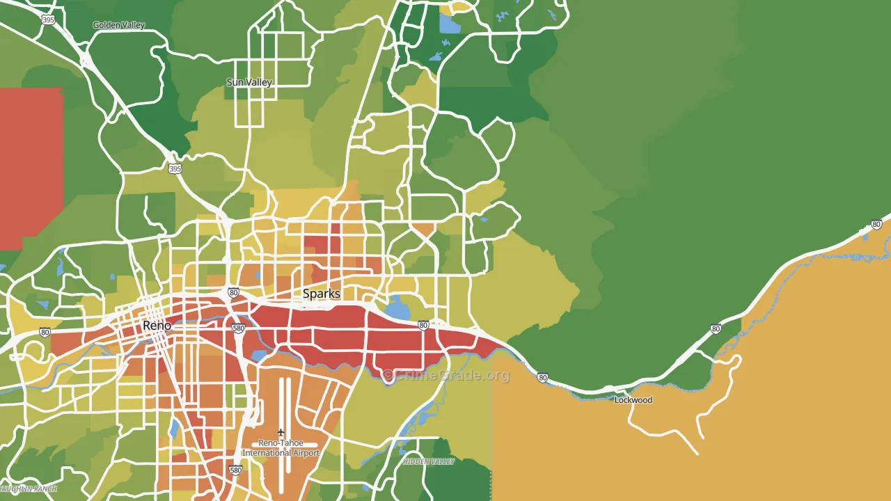 89434, NV Map of Vehicle Theft Rates