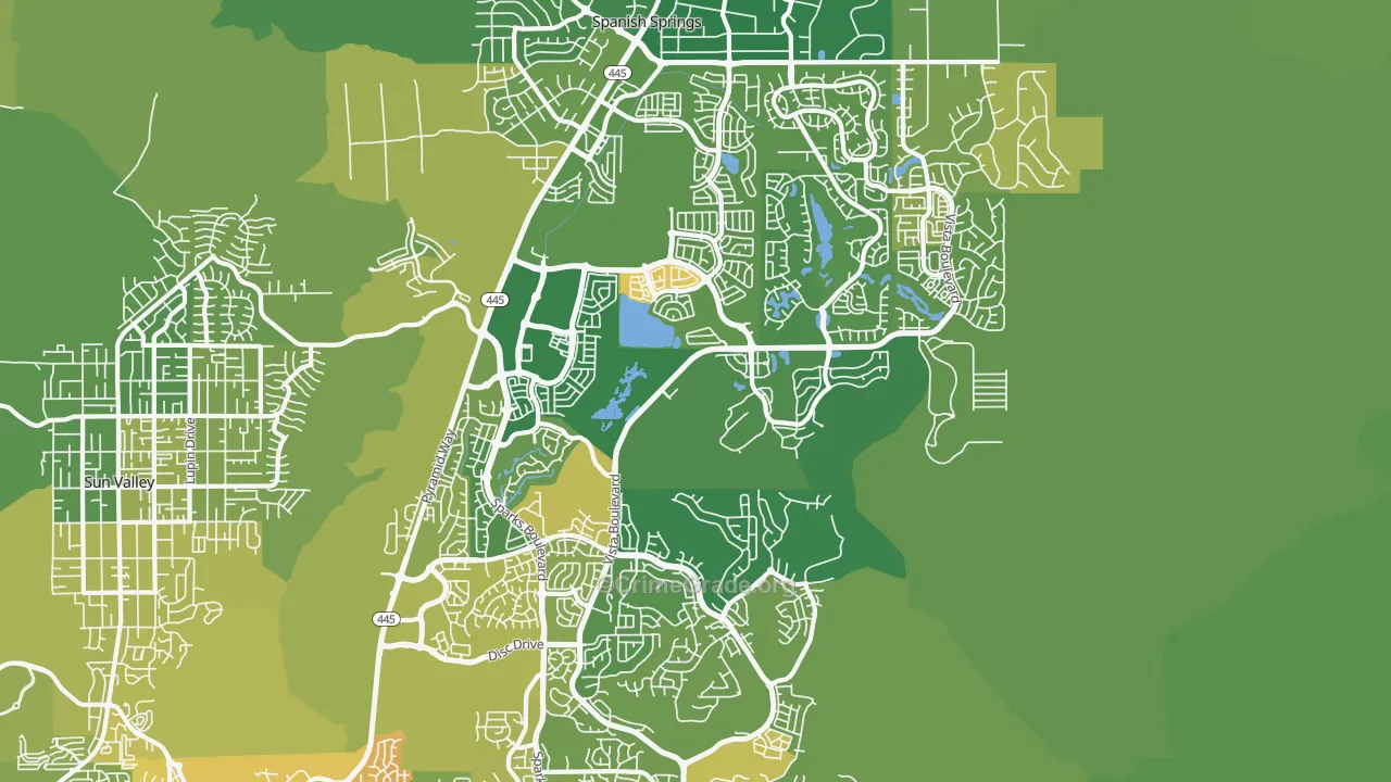 89436, NV Map of Vehicle Theft Rates