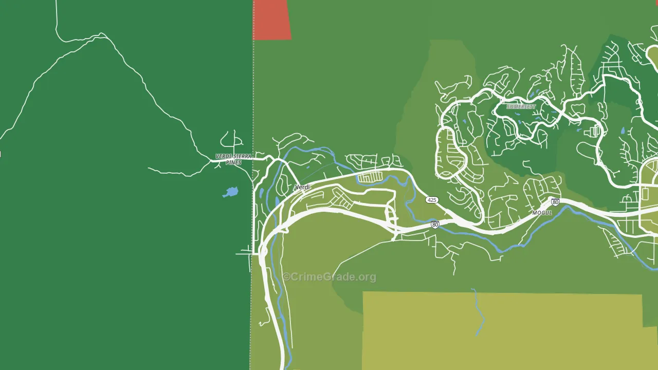 89439, NV Map of Vehicle Theft Rates