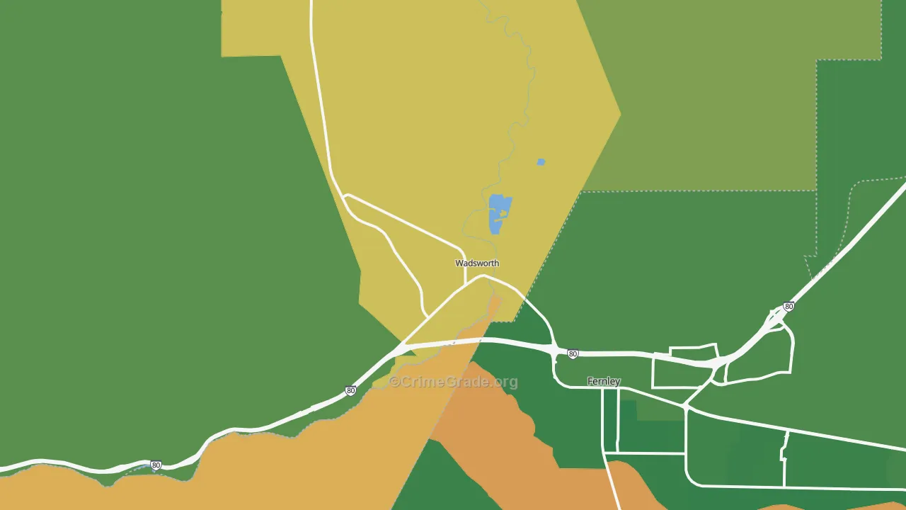 89442, NV Map of Vehicle Theft Rates