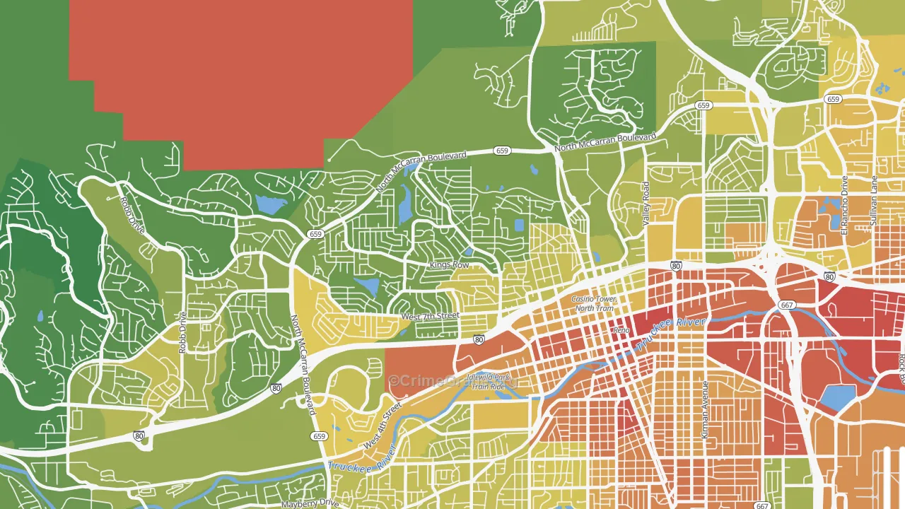 89503, NV Map of Vehicle Theft Rates