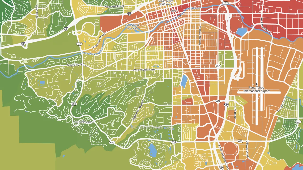 89509, NV Map of Vehicle Theft Rates