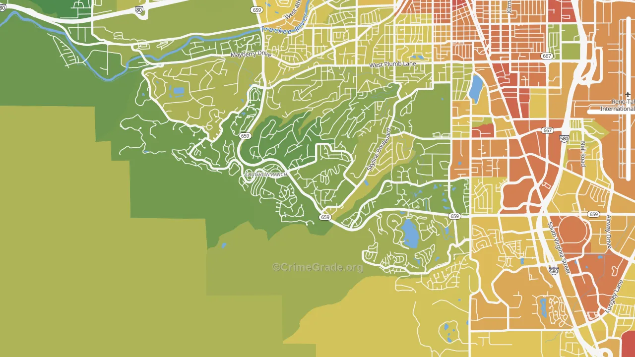 89519, NV Map of Vehicle Theft Rates