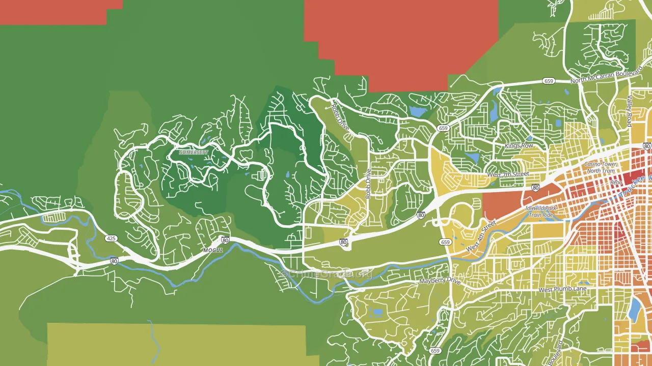 89523, NV Map of Vehicle Theft Rates