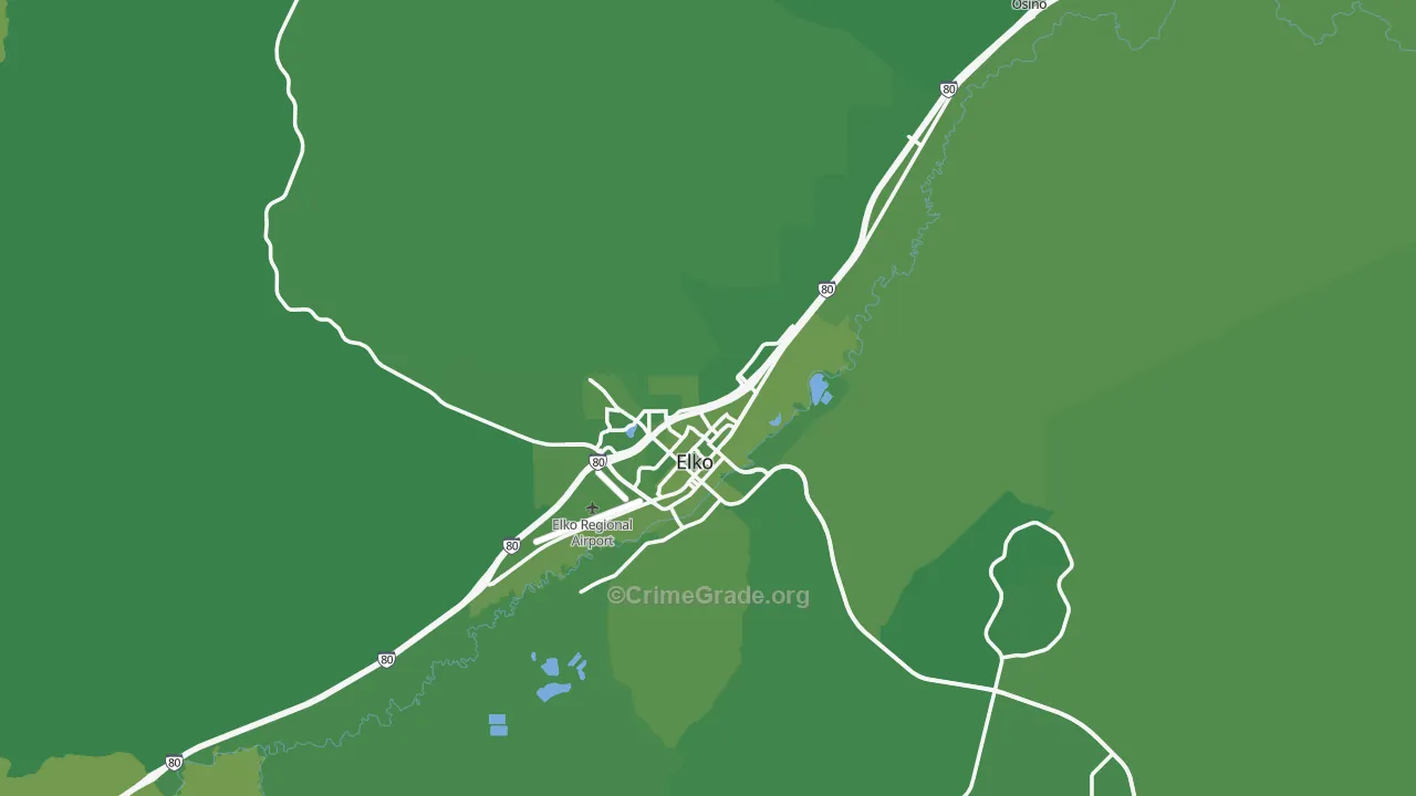 89801, NV Map of Vehicle Theft Rates