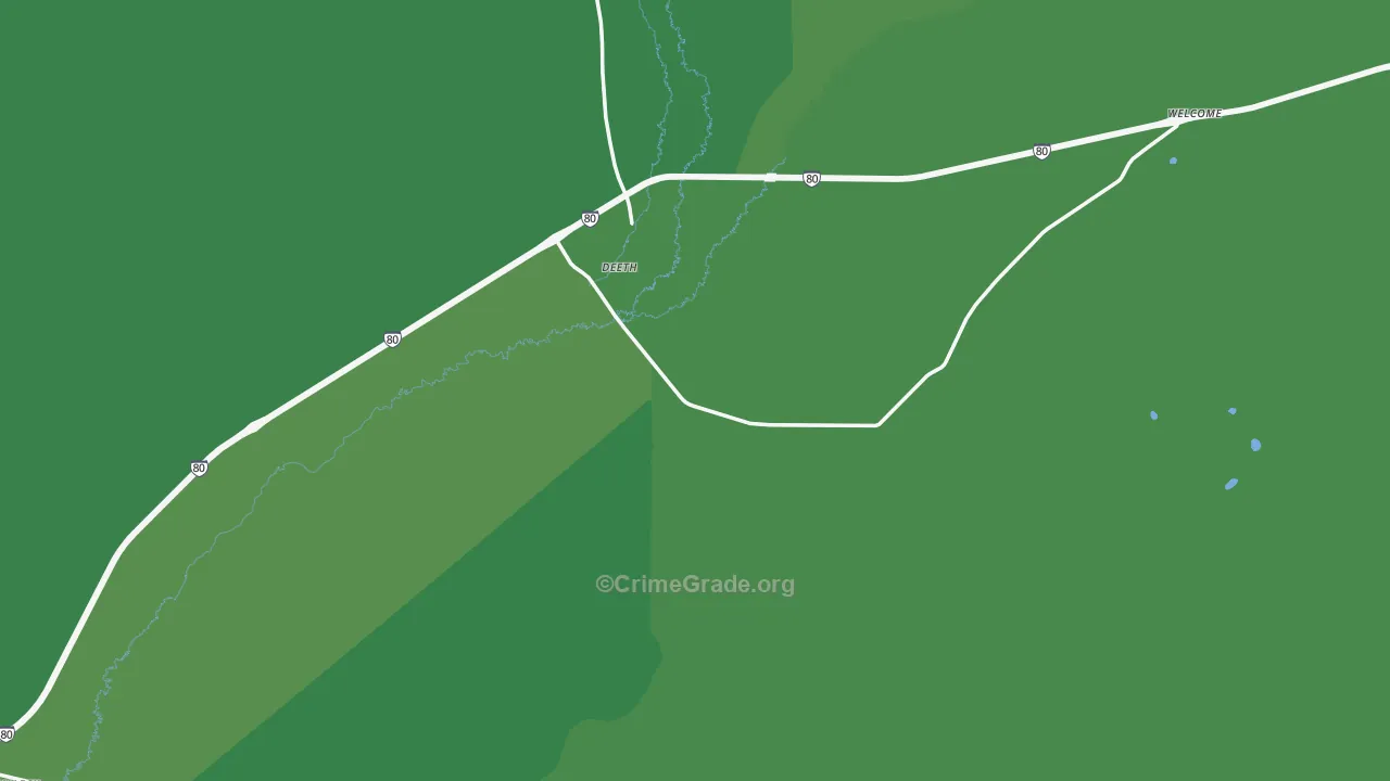 89823, NV Map of Vehicle Theft Rates
