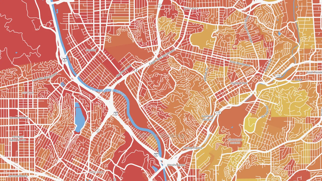 90065, CA Map of Vehicle Theft Rates