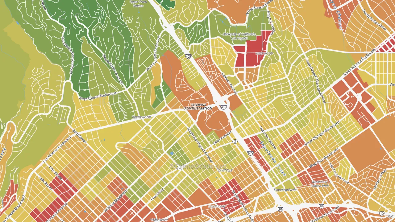 90073, CA Map of Vehicle Theft Rates