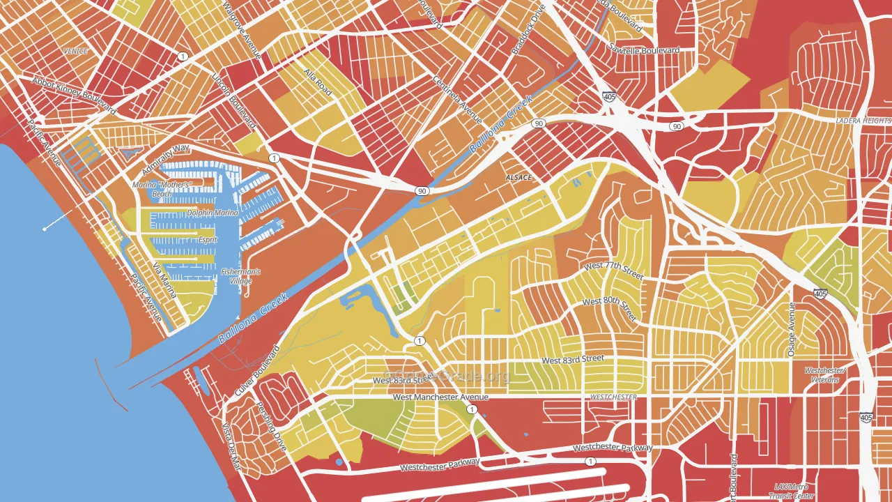 90094, CA Map of Vehicle Theft Rates