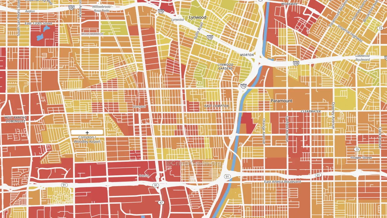 90221, CA Map of Vehicle Theft Rates