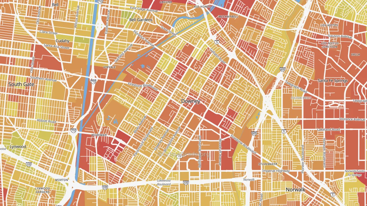 90241, CA Map of Vehicle Theft Rates