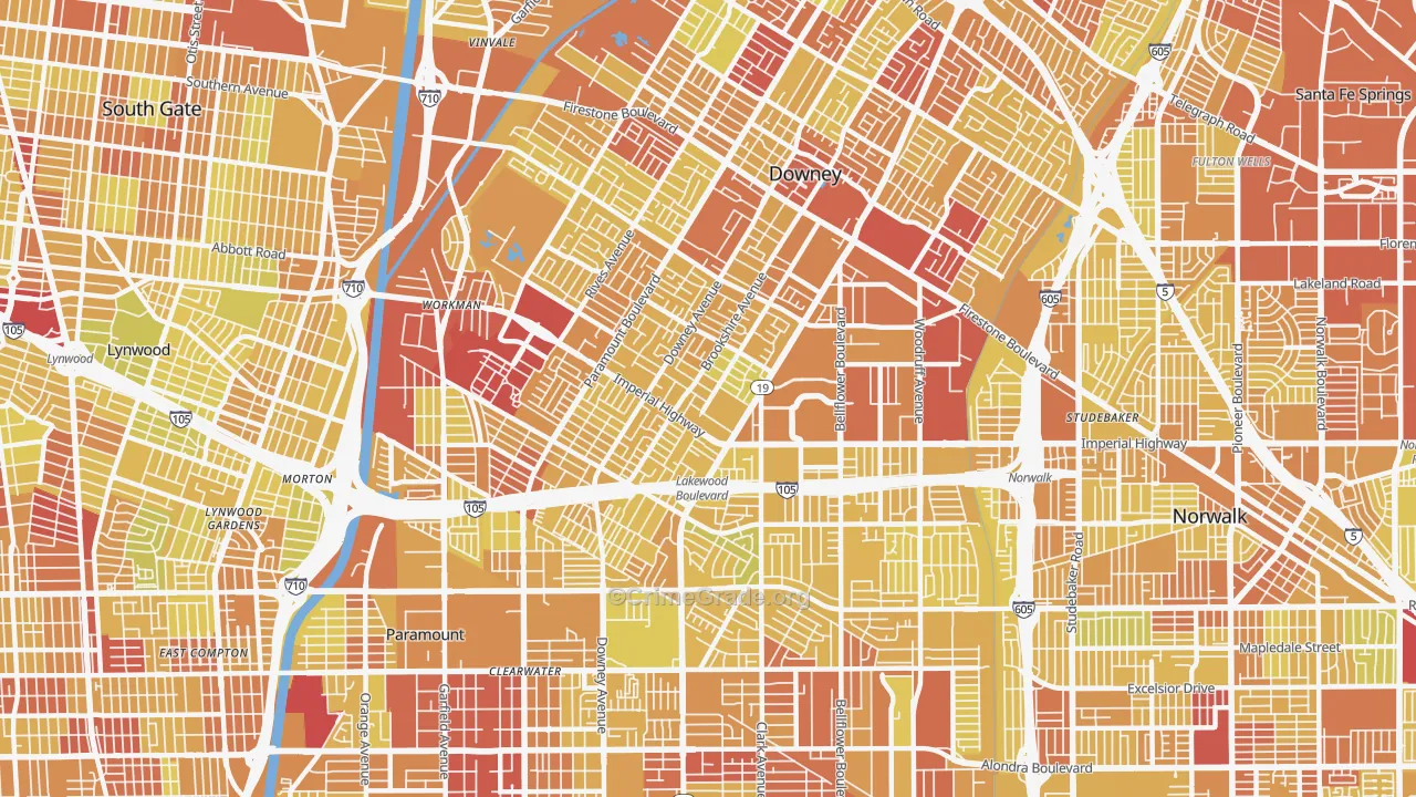90242, CA Map of Vehicle Theft Rates
