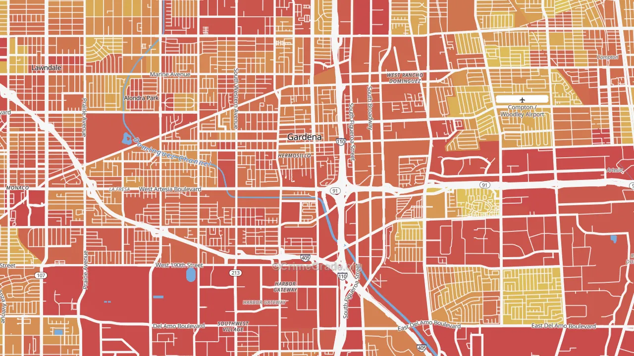 90248, CA Map of Vehicle Theft Rates