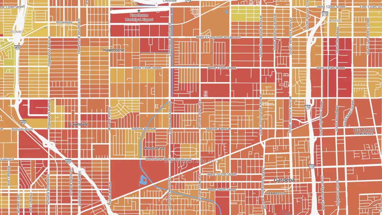 90249, CA Map of Vehicle Theft Rates